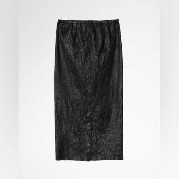 Zadig & Voltaire Jaden Crinkled leather Skirt - Picture 5 of 11